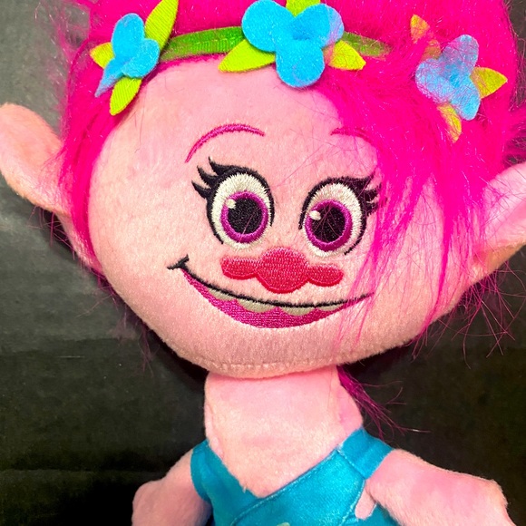 TROLLS DREAMWORKS POPPY TALKING TROLL 2015 PLUSH BY HASBRO WORKS!  14” - Picture 7 of 13